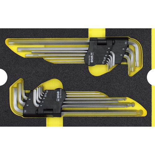 Screwdrivers & Bits WGB Grip-/hexagon wrench yellow set 18-piece Green