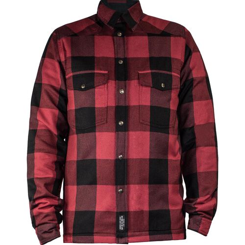 Herren Motorrad Hemden und Pullover John Doe Lumberjack Motoshirt Jacke Rot
