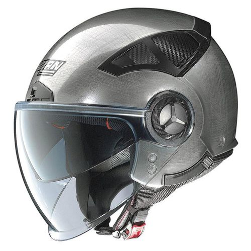 Nolan N33 Evo Classic n-com Open-Face-Helmet Scratched Chrome Grey #6