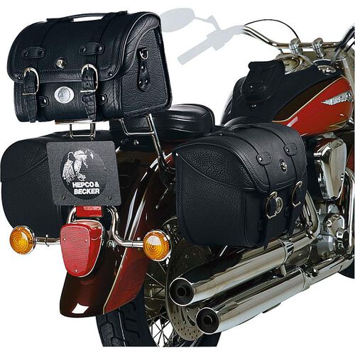 Motorcycle Rear Bags & Rolls Hepco & Becker leather rearbag Smallbag Liberty 25 liters Neutral