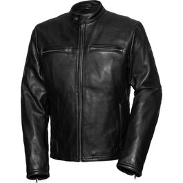 Retro style leather jacket 5.0 noir