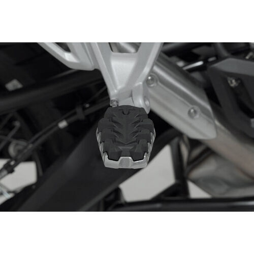 Motorcycle Footrests SW-MOTECH ION Enduro footrest pair pillion silver for Pan America
