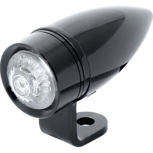 Motorrad Rücklichter & Reflektoren Highsider LED Alu Rücklicht Mono Ø18mm mit Halter schwarz