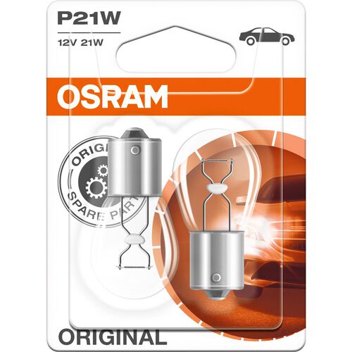 Ampoules & systèmes d’éclairage de moto Osram Original ampoule couple 12V, 21W base baïonnette BA15s Neutre