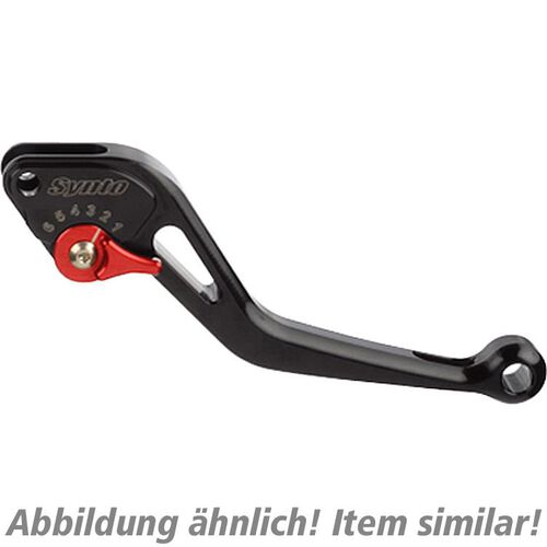 Motorrad Bremshebel ABM Bremshebel einstellbar Synto BH19 kurz schwarz/rot Neutral