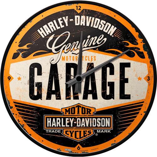 Geschenkideen Nostalgic-Art Wanduhr - Harley Davidson Garage