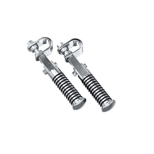 Motorcycle Footrests Hashiru footpeg pair O-ring with clamps chrome Neutral