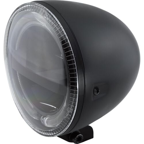 Phares & supports de phare de moto Highsider Circle LED phare 146mm avec FDJ latérale noir Blanc