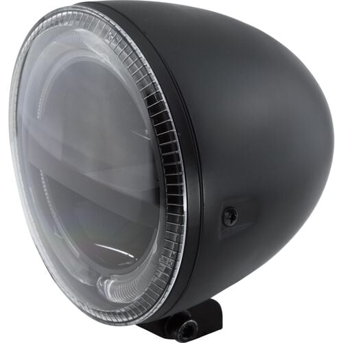 Motorrad Scheinwerfer & Lampenhalter Highsider Circle LED Hauptscheinwerfer 146mm mit TFL seitlich schwarz Weiß