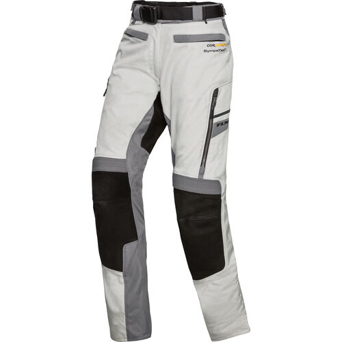 Pantalons de moto en textile FLM Touren Pantalon Cuir et Textile Femme 4.0 Gris