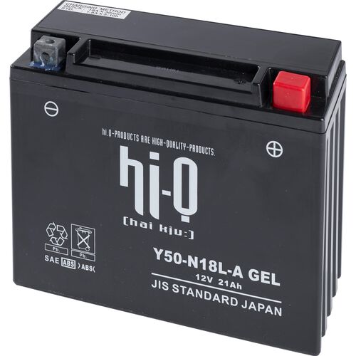 Motorradbatterien Hi-Q Batterie AGM Gel geschlossen H50-N18L, 12V, 20Ah Neutral