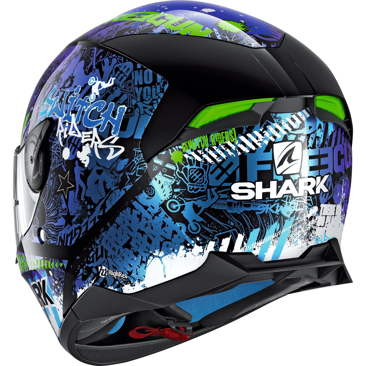 Shark helmets SKWAL 2 Switch Riders Blau Dekor Integralhelm