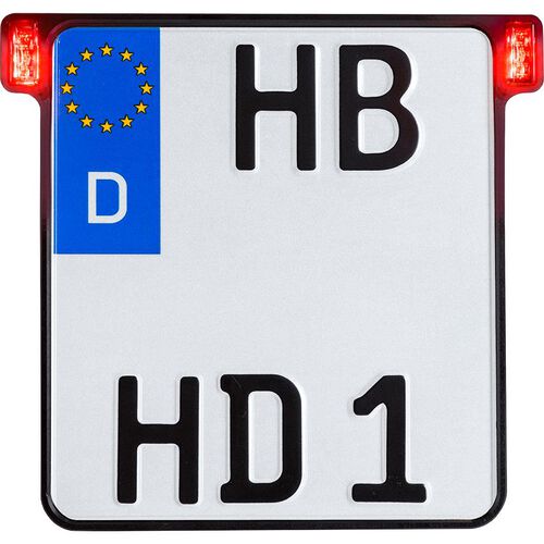 Motorcycle License Plate Frame HeinzBikes All-In 2.0 license plate holder D 180mm with taillight chrom