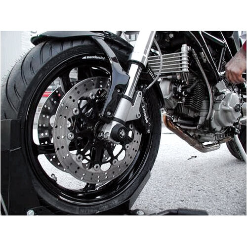 Motorcycle Crash Pads & Bars B&G axle pads fork+swingarm for Ducati Monster AC 2002-2008 Grey