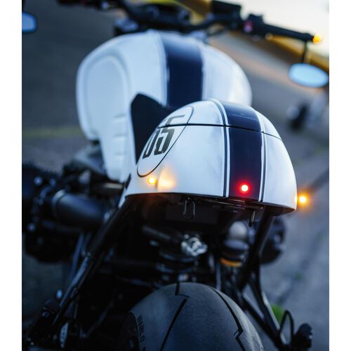 Motorcycle Rear Lights & Reflectors Kellermann LED brake/tail light M5 Atto® RB (V) chrome clear glass Blue