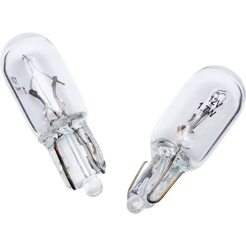 bulb pair 12V, 1.7W glass base W2.6x5d