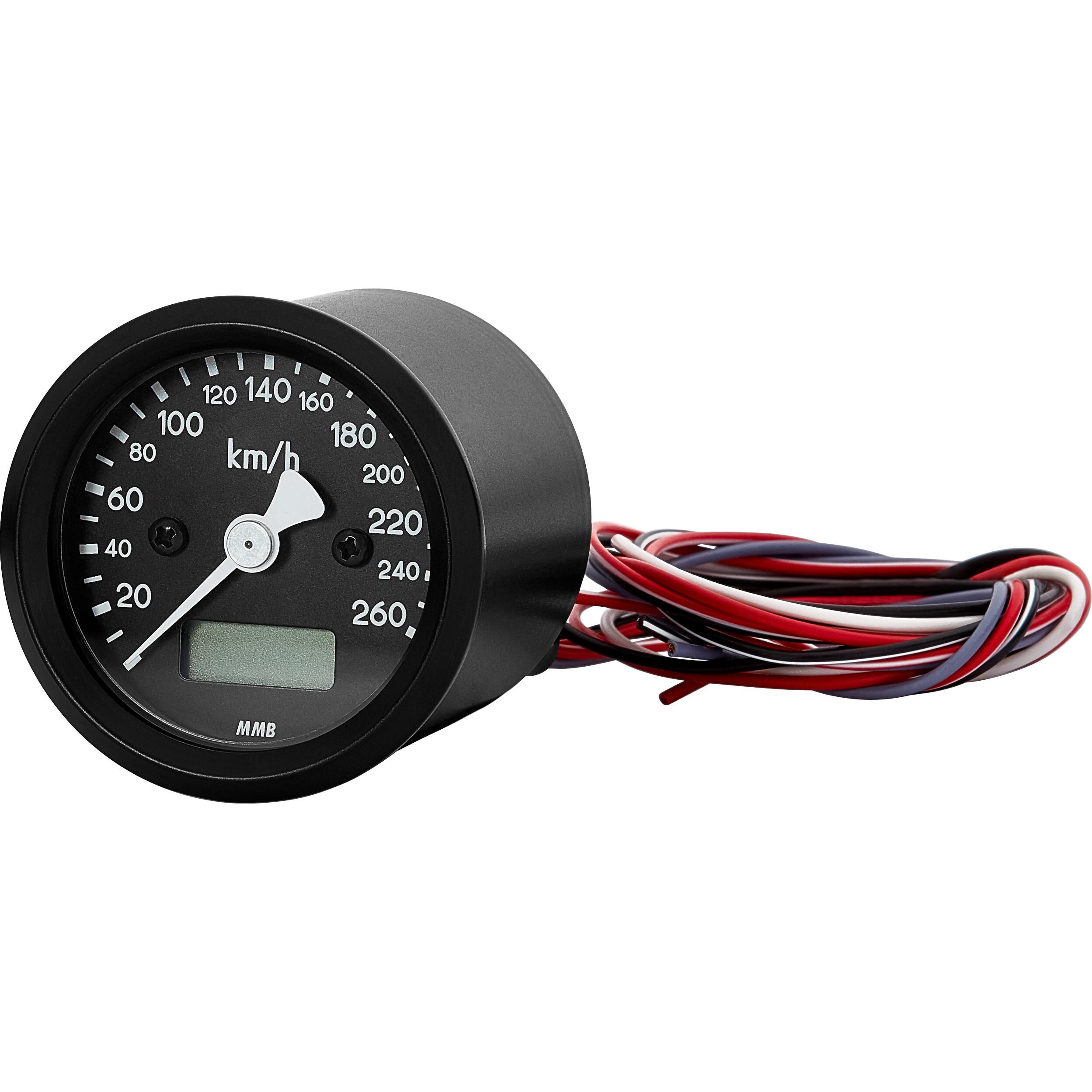 Elektronischer Tachometer DC 12V Geschwindigkeitsmesser Universal Motorrad LED Hintergrundbeleuchtung Tachometer Elektronische Tachometeranzeige 