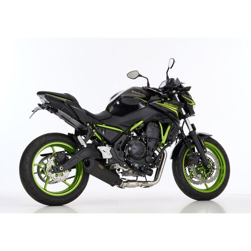 Motorrad Auspuffanlagen & Endschalldämpfer Shark exhaust DSX-10 Auspuff 2in1 schwarz für Kawasaki Z/Ninja 650 2023-