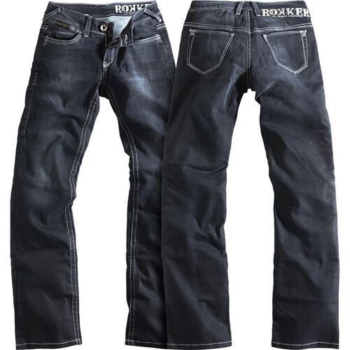 Femmes Jeans de moto Rokker Le jean femme Black Lady Noir