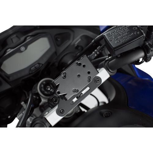 Motorrad Navi Stromversorgung SW-MOTECH QUICK-LOCK Navi-Halter an Lenker für Yamaha Tracer 700 Grau