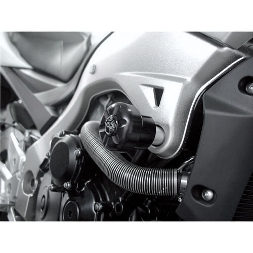 Crash-pads & pare-carters pour moto B&G tampons de protection Racing alu noir pour Suzuki GSR 600 Blanc