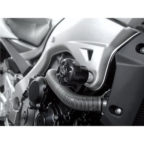 Motorcycle Crash Pads & Bars B&G crashpads Racing alu black for Suzuki GSR 600 White