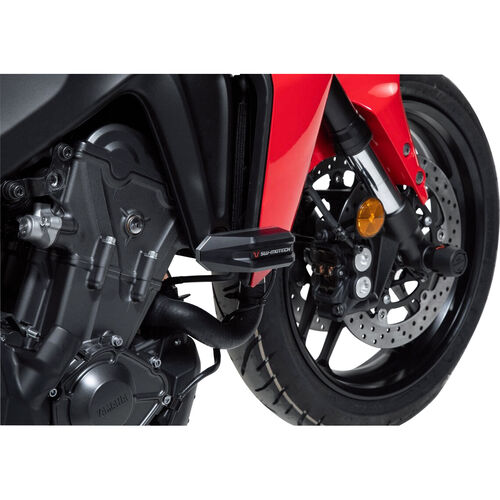 Motorcycle Crash Pads & Bars SW-MOTECH frame sliders for Yamaha MT-09/Tracer 9/XSR 900 2021- Grey