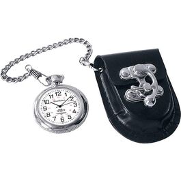 pocket watch with leather bag