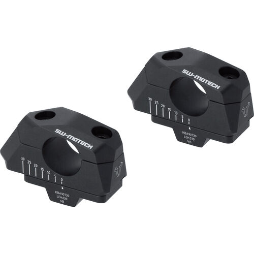 Handlebars, Handlebar Caps & Weights, Hand Protectors & Grips SW-MOTECH Variable handlebar placement for Ø22mm black