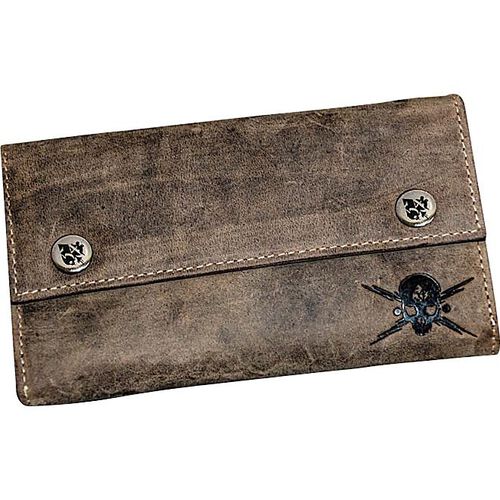 Motorcycle Wallets Jack's Inn 54 Wallet transversely with chain"Old Brandy" antique brown