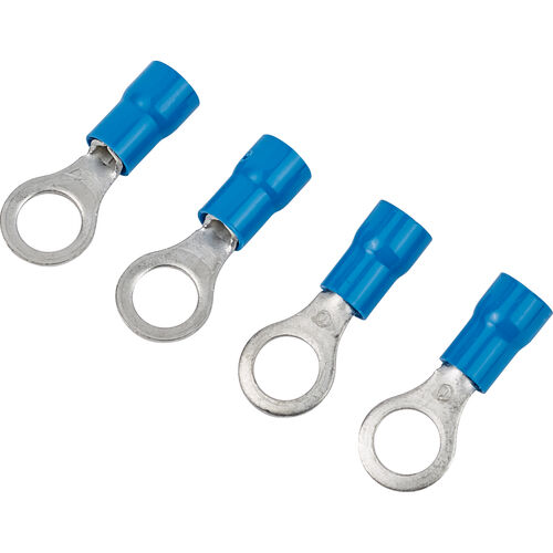 Système électrique, autre Hi-Q Tools jeu de 4 anneaux M6 pour pôles de batterie bleu 1,5-2,5 mm² Rouge
