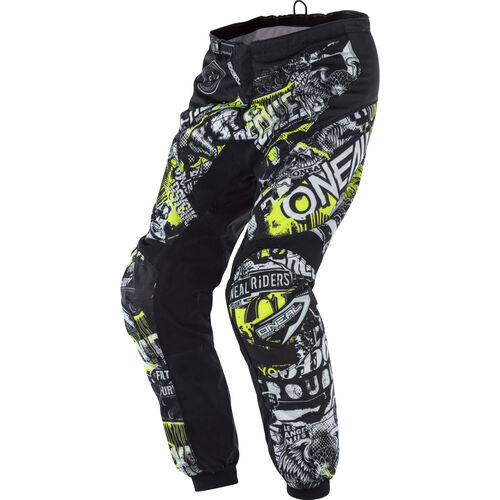Motorcycle Textile Trousers O'Neal Element Attack Crosspants Yellow