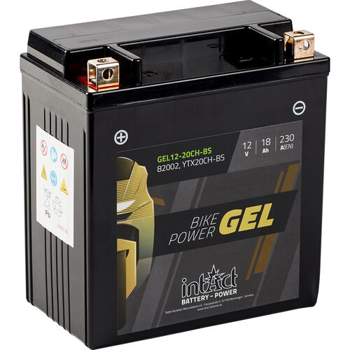 Batteries de moto intAct batterie Bike Power gel fermé TX20CH-BS  12 Volt, 18Ah (YTX2 Neutre