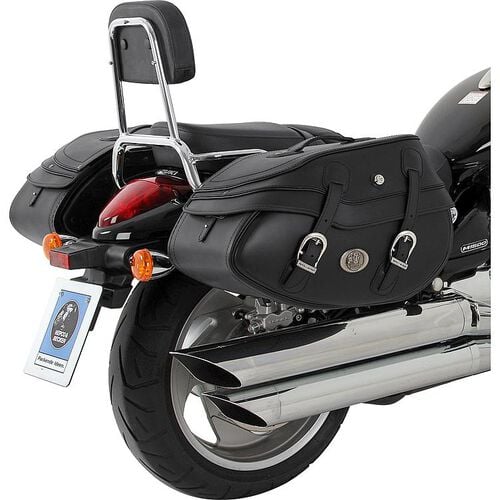 Motorbike Saddlebags Hepco & Becker leather saddle bag pair Buffalo Big 54 liters Neutral