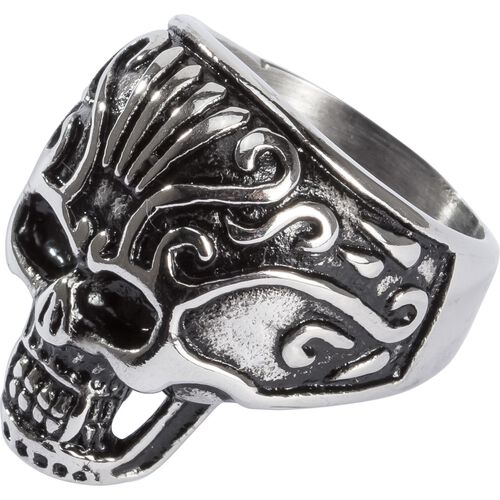 Gift Ideas Spirit Motors Stainless steel ring with skull 2.0 silver/black 20 mm