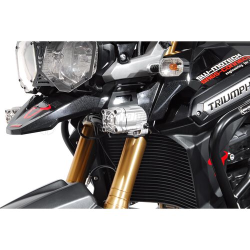 Motorrad Scheinwerfer & Lampenhalter SW-MOTECH Hawk Scheinwerferhaltesatz für Tiger Explorer 1200 2012-2015 Schwarz