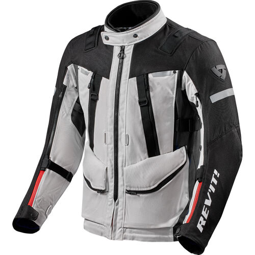 Motorcycle Textile Jackets REV'IT! Sand 4 H2O Textile Jacket Grey