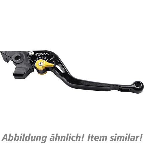 Motorcycle Brake Levers ABM brake lever adjustable Synto BKH4 long black/gold Neutral