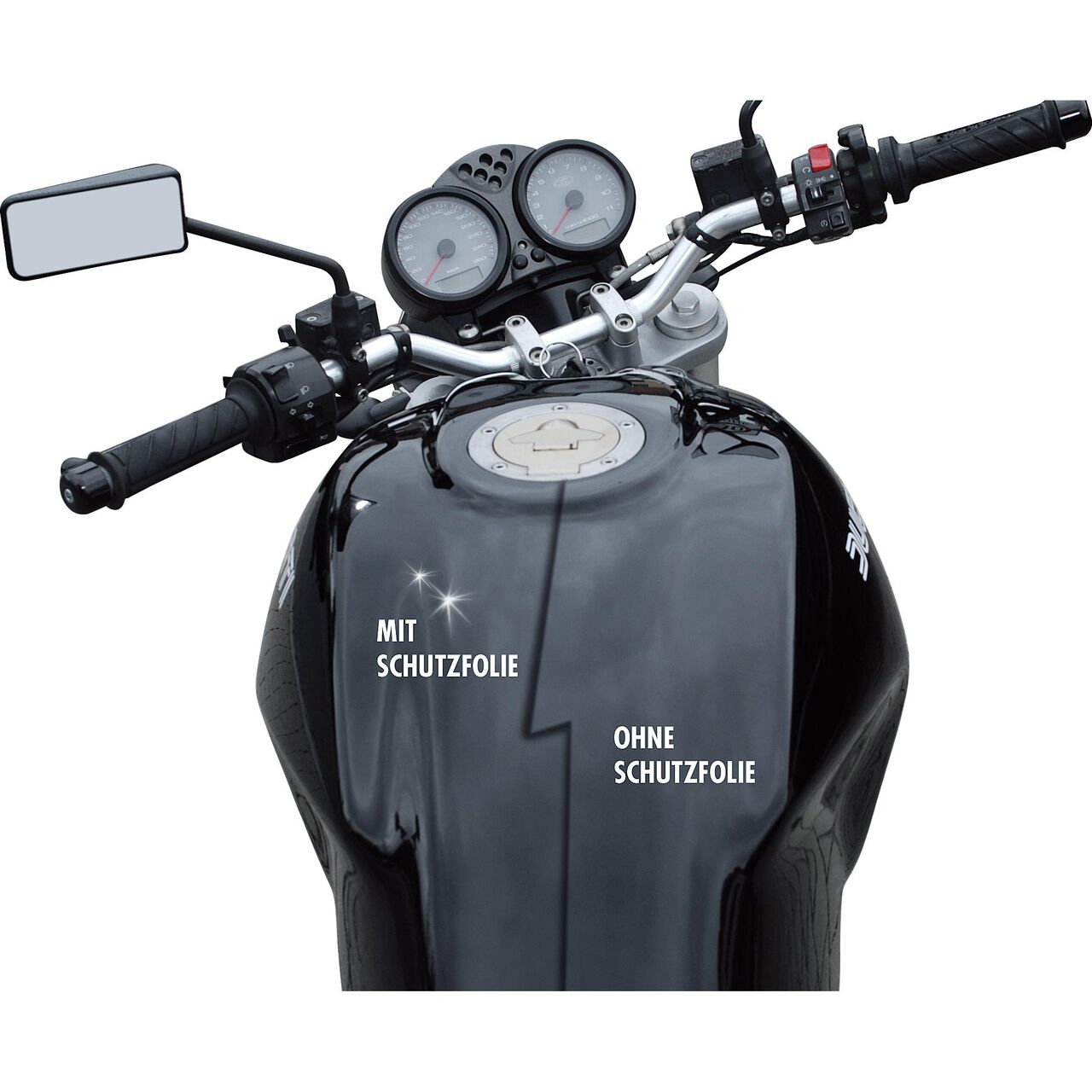 FOLIATEC Lackschutzfolie transparent 300x550mm Schwarz kaufen - POLO  Motorrad Österreich