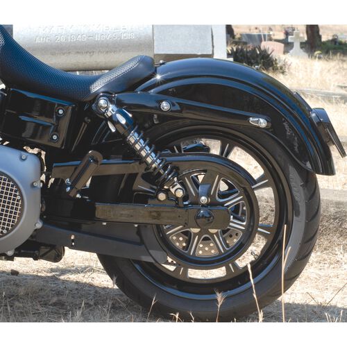 Motorcycle Covers Custom Chrome Europe axle caps front Harley FX/FL/XL from 2008 black