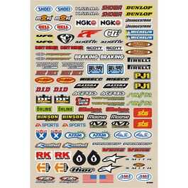 sticker set sponsor brands 48x33cm