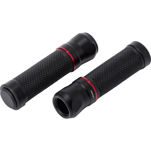 null Highsider grip pair Polo-Edition for 22mm handlebars black Red