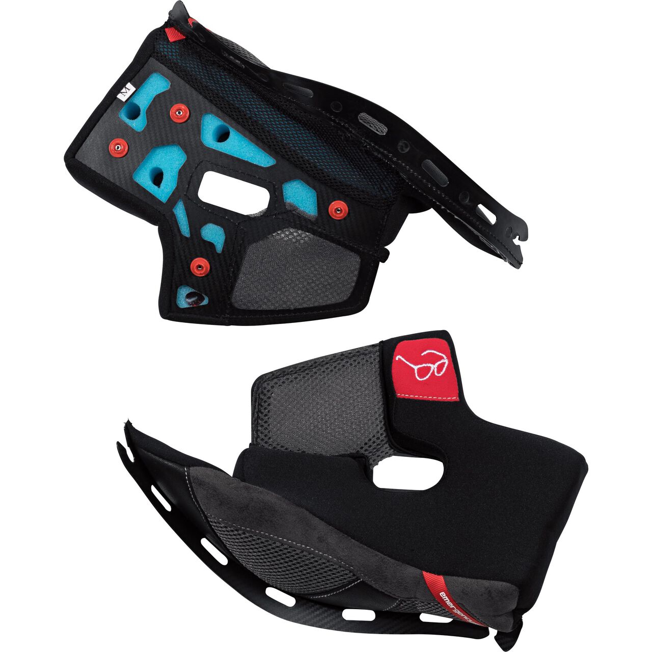 Cheek cushions Full Face helmet Fiberglass Sport II black/blue/red