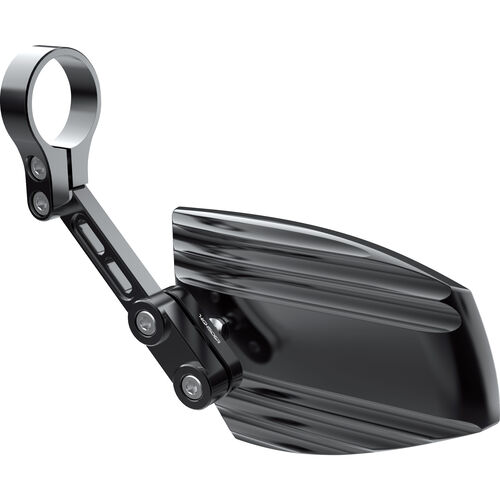 Mirrors Highsider handlebar end mirror for 22/25,4/30mm Wave black White