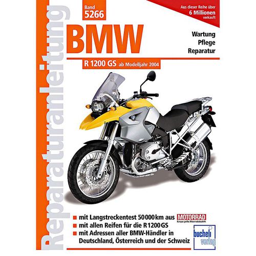 Repair Manuals Motorbuch-Verlag repair manual Bucheli german BMW R 1200 GS until 2009 Black
