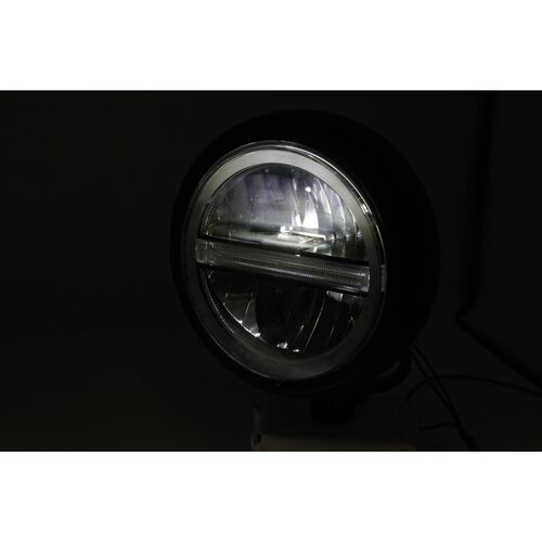 Highsider LED Hauptscheinwerfer mit TFL RenoT6 Ø165mm seitlich schwarz Weiß  kaufen - POLO Motorrad