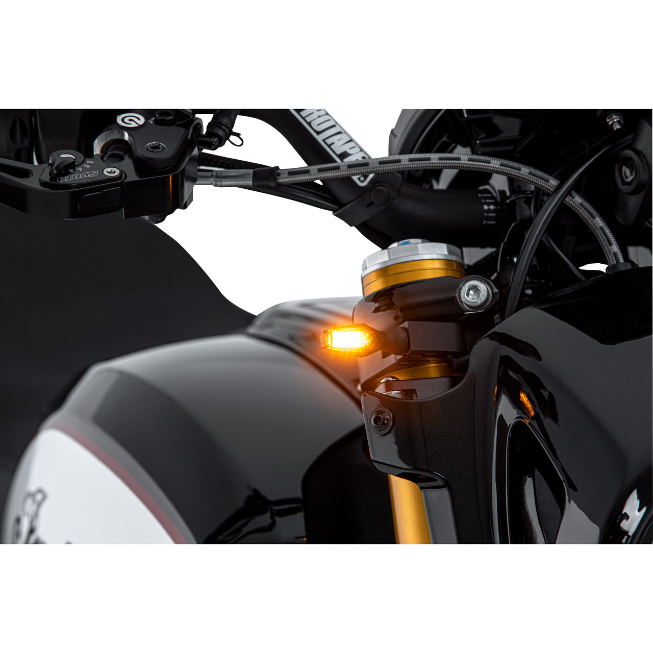 Hashiru LED Blinker M8 Metall ST33 schwarz, getöntes Glas Weiß kaufen -  POLO Motorrad