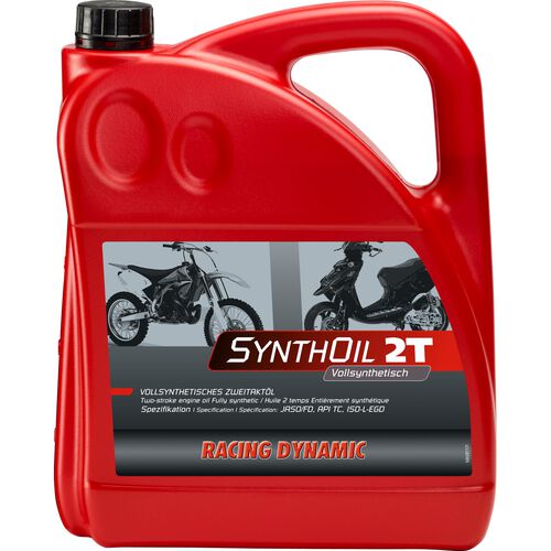 Huile 2-temps pour moto Racing Dynamic Synthoil 2-Takt vollsynthetisch 4000 ml Neutre