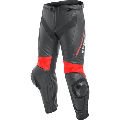 Motorcycle Leather Trousers Dainese Delta 3 Leather Pants Red