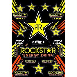 Images de moto FX Factory Effex jeu d'autocollants Rockstar Energy 48x33cm 18-parties
